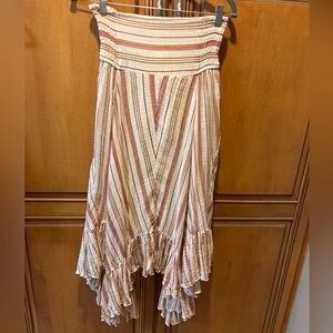 Free People Giselle Striped Chevron Asymmetric Maxi Skirt or Dress.